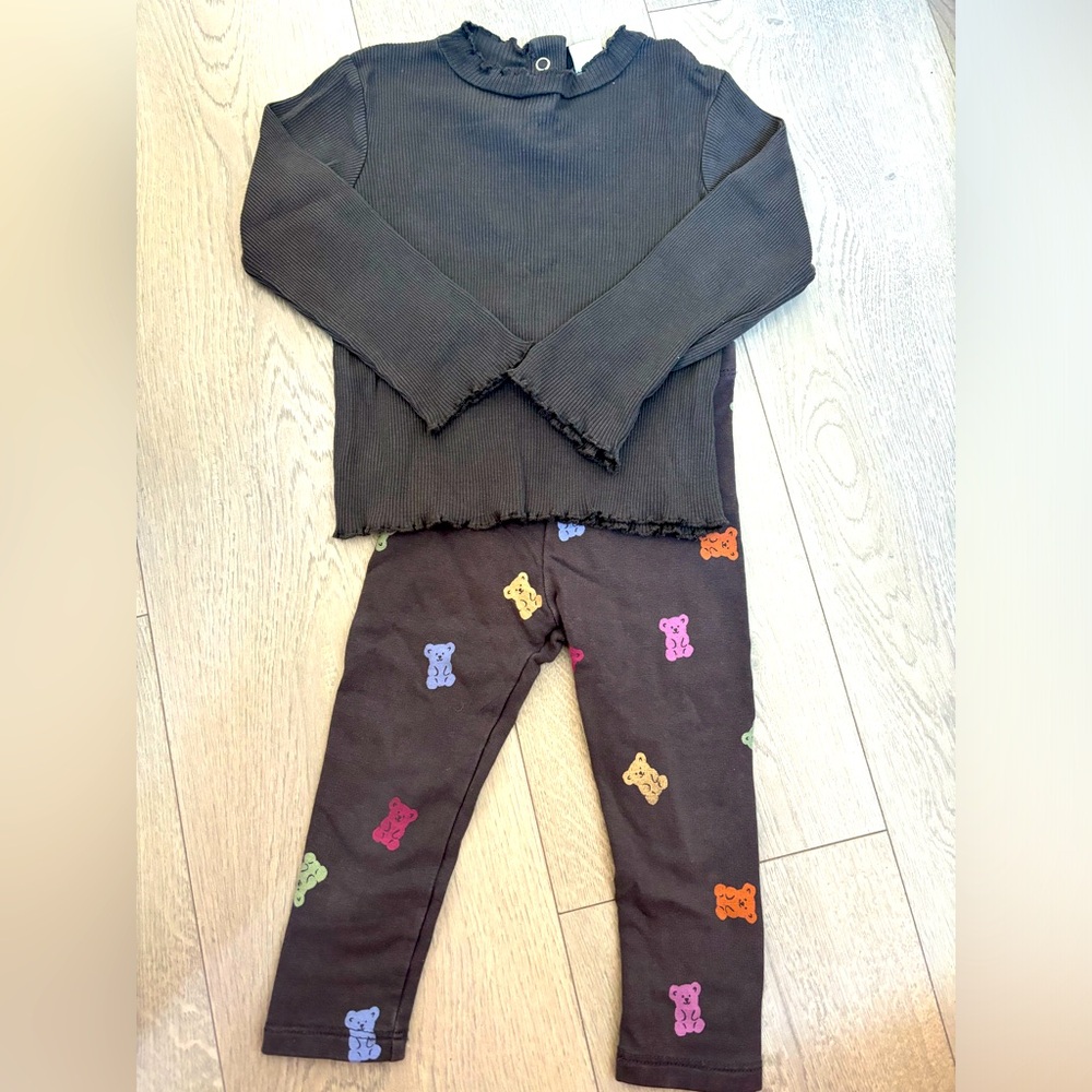 Kids Zara leggings and top set
